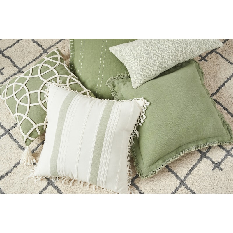 18" x 18" Lily Sage Geometric Throw Pillow