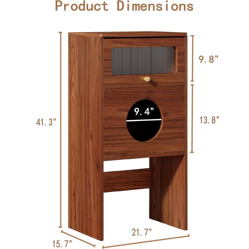 Cat Litter Box Enclosure with Storage Cabinet