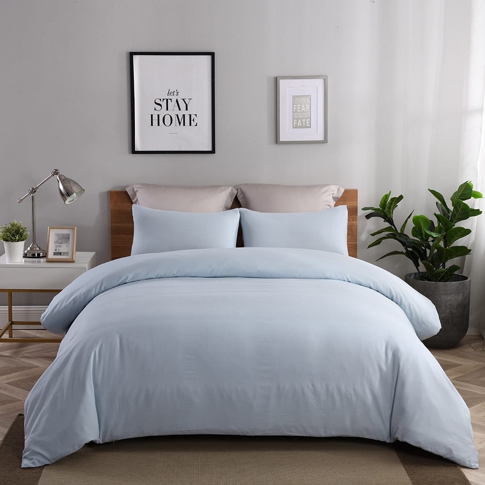 Solid Color Ultra Soft 3-piece Duvet Cover Set