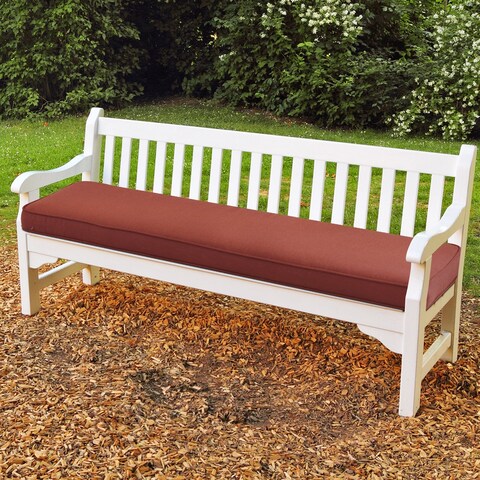Aoodor Patio Furniture Beige Outdoor Bench Cushion Olefin Fabric Slipcover Sponge Foam - 46.5" x 17.5'' x 3'' - N/A