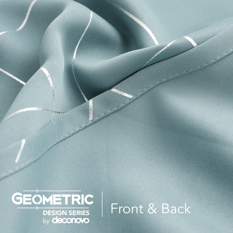 Deconovo 52 Inch Geometric Print Curtain Panel Pair(2 Panel)
