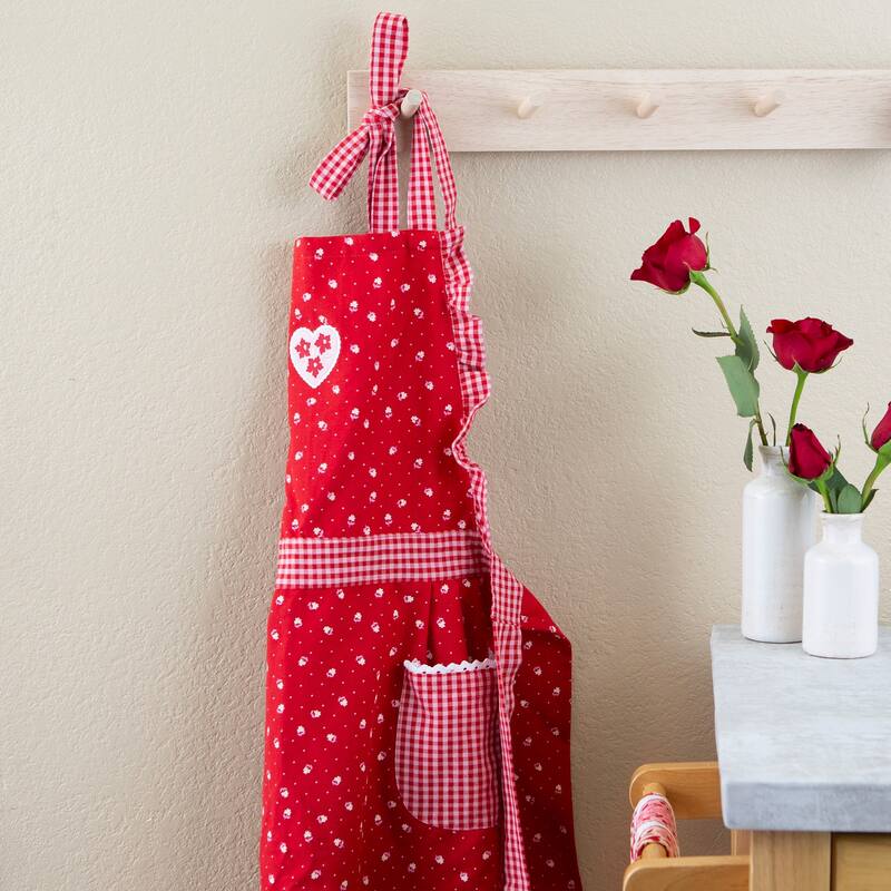 Design Imports Sweetheart Floral Embellished Apron