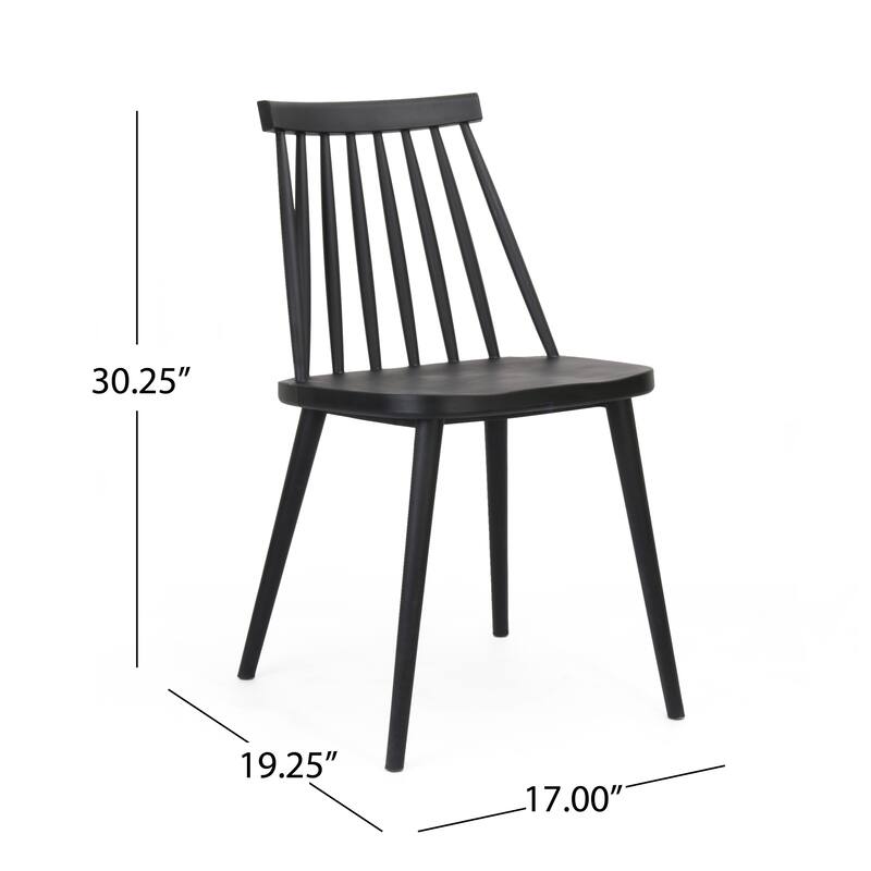 Dunsmuir Plastic Spindle-back Dining Chair (Set of 2) by Christopher Knight Home