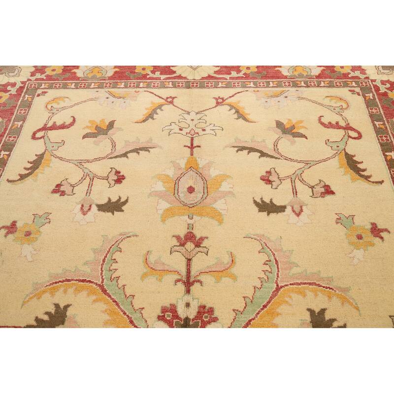 Floral Traditional Chobi Oriental Area Rug Hand-knotted Wool Carpet - 6'8" x 9'4"