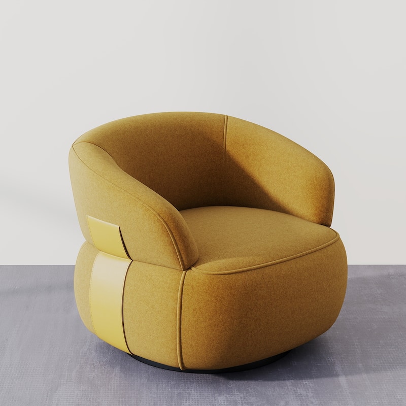 Kieon 33"W 360 Swivel Barrel Chair Modern Accent Chair Set of 2