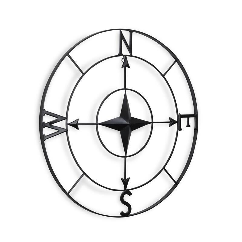 Black Metal Compass Shaped Wall Decor Bed Bath & Beyond 39675580