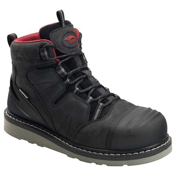 black wedge boots mens