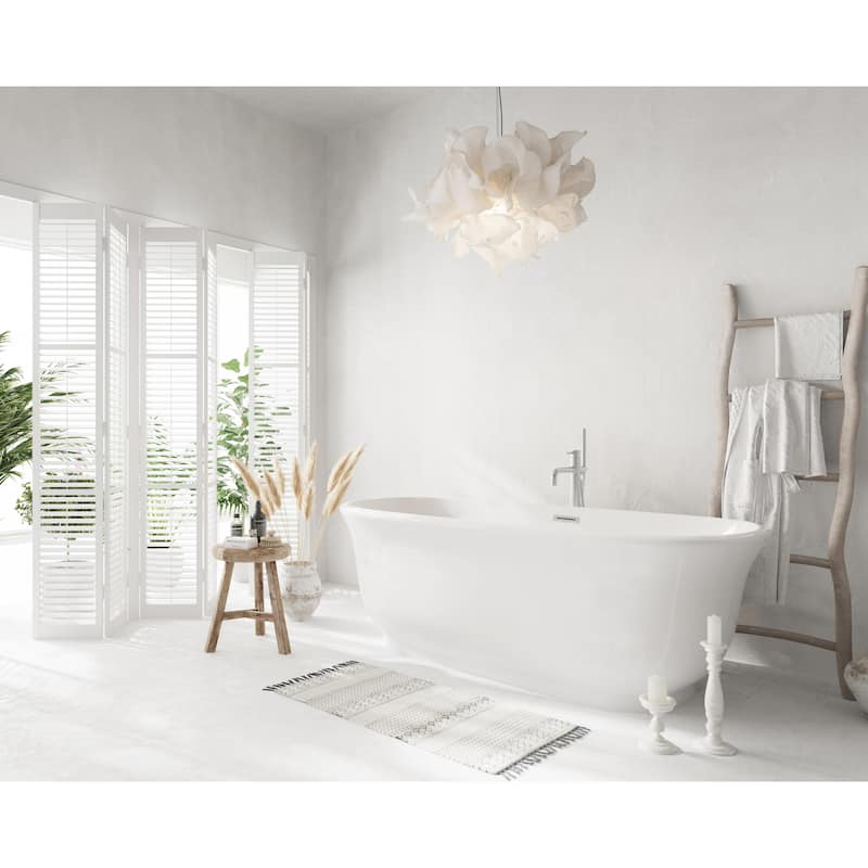 Cameron Soaking Bathtub in Glossy White