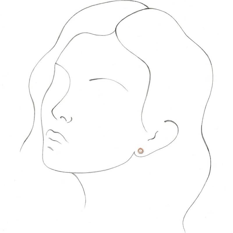 Curata 14k Yellow Gold 3mm Cultured White Seed Pearl White Shell Earring