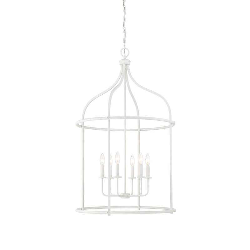Savoy House 3-7388-6 Brookstone 6 Light 26" Wide Taper Candle Pendant - Bisque White