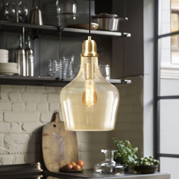 INK IVY Auburn Bell Shaped Hanging Glass Pendant Light On Sale Bed Bath Beyond 17292442
