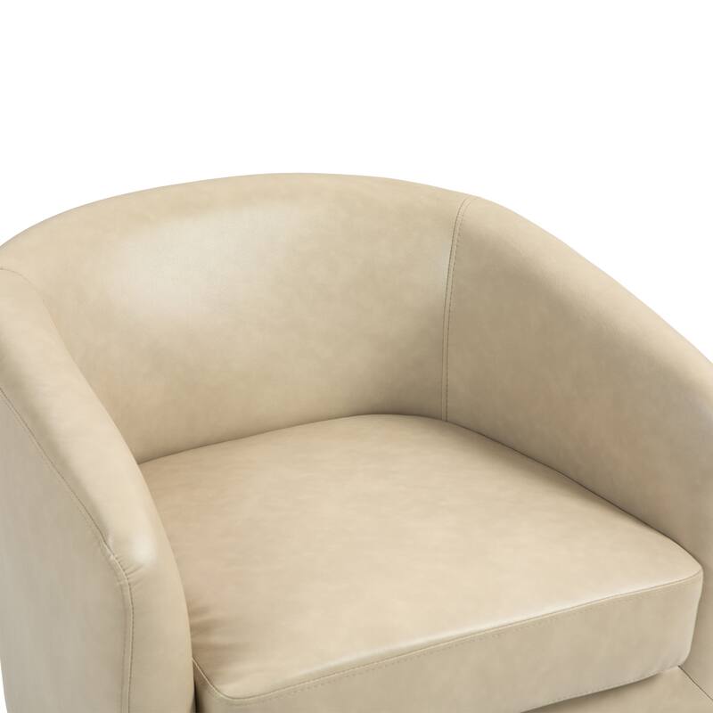 Round Barrel Armchair 360-Degree Swivel Accent Chairs