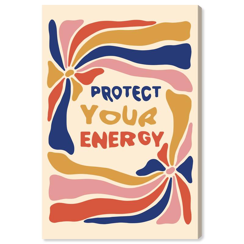 Wynwood Studio Canvas Typography and Quotes Protect your Energy Wall Art Canvas Print