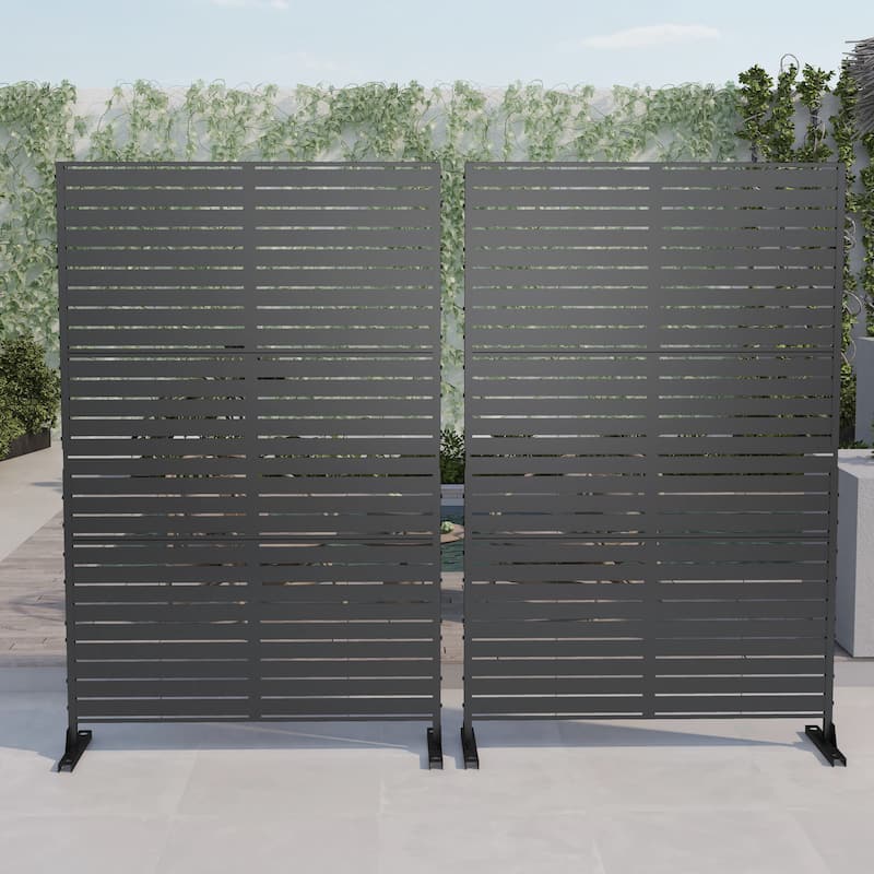 Outdoor Free Standing Metal Privacy Screen