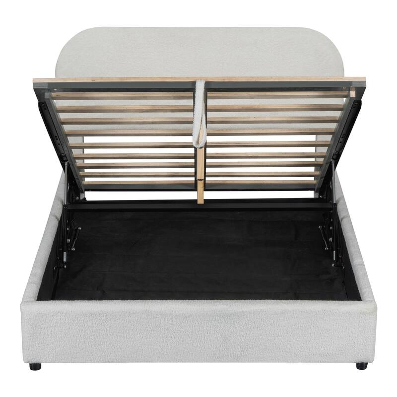 Platform Bed with Hydraulic Storage System