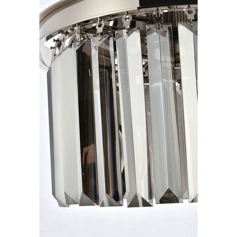 Royce Edge 3-Light Polished Nickel Flush Mount