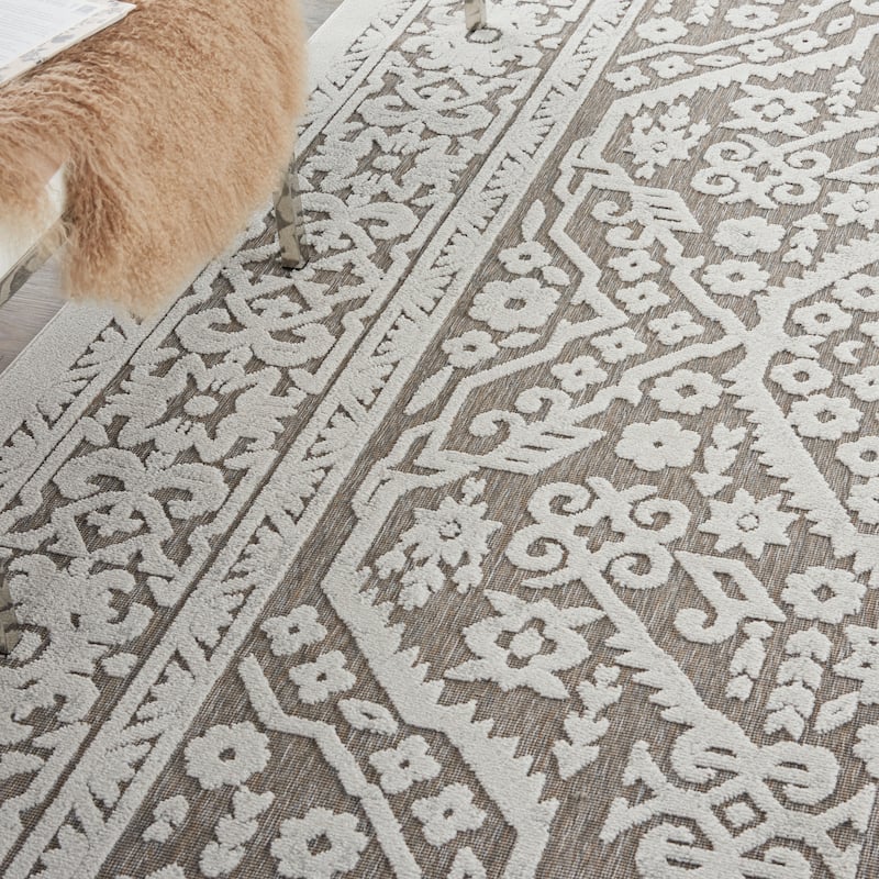Nourison Calobra Transitional Persian Floral Indoor Outdoor Area Rug