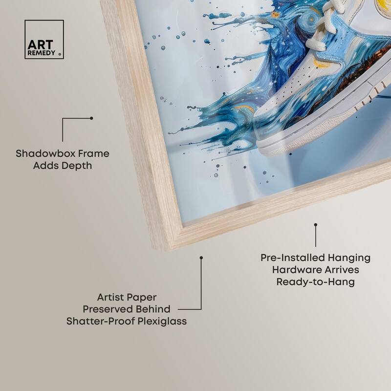 Starry Night Sneaker Splash Shadowbox by Art Remedy
