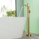 preview thumbnail 2 of 12, Freestanding Tub Faucet With Hand Sprayer Floor Mount Roman Bathtub Faucet Modern Waterfall Tub Filler Trim With Handheld Showe
