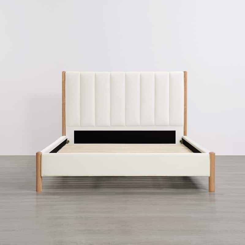 Spruce & Spring Camila Upholstered Platform Bed Frame with Headboard