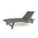 preview thumbnail 6 of 16, Banzai Wicker and Wood Outdoor Chaise Lounge (Set of 2) by Christopher Knight Home
