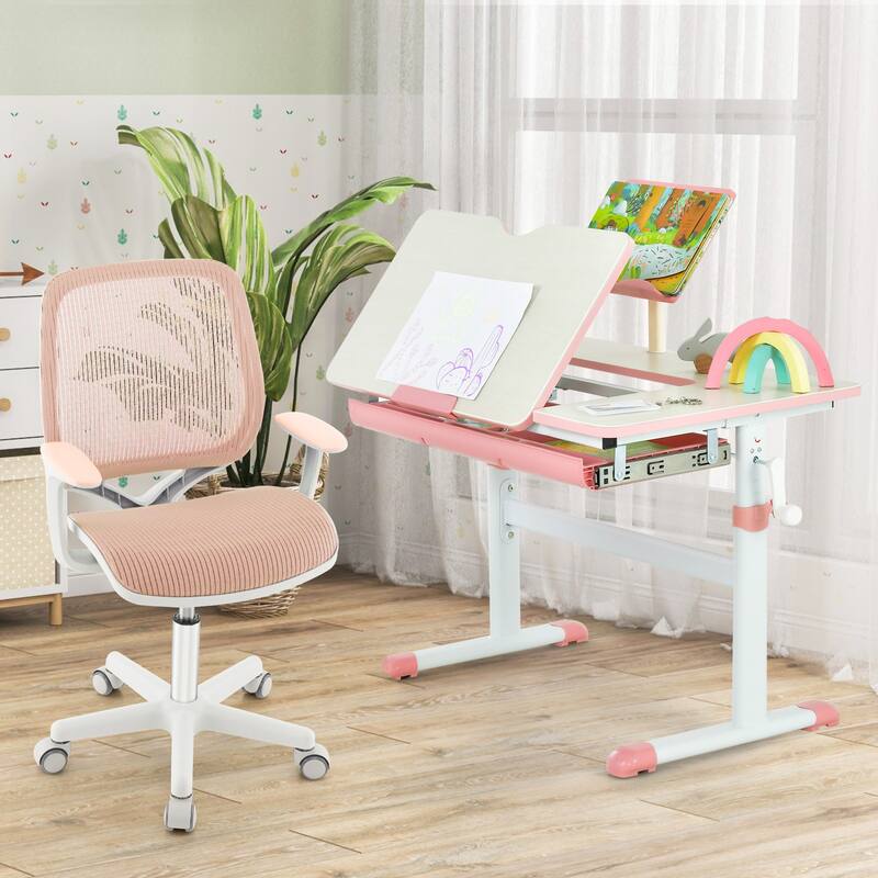Swivel Mesh Children Computer Chair with Adjustable Height - 22.5" x 22.5" x 31.5"