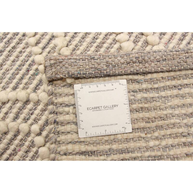 ECARPETGALLERY Braid weave Sienna Cream Wool Rug - 6'2 x 9'3