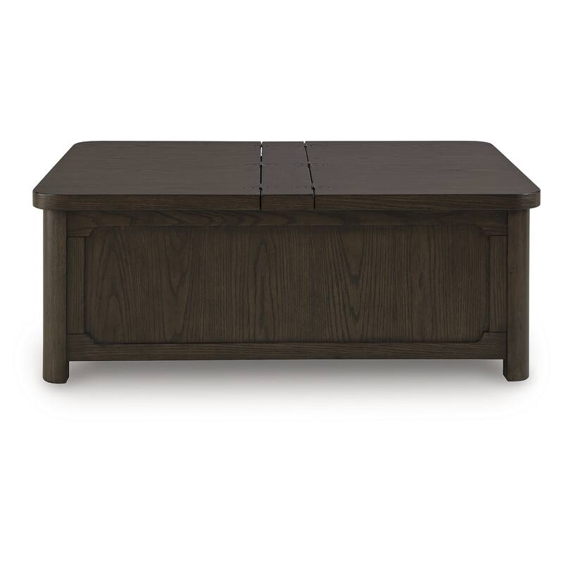 Signature Design by Ashley Breckington Dark Brown Coffee Table With Storage - 46" W x 32" D x 18" H