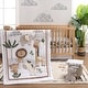 preview thumbnail 1 of 3, The Peanutshell Organic Cotton Crib Bedding Set for Baby Boys or Girls, Safari Serenity, 4 Pieces