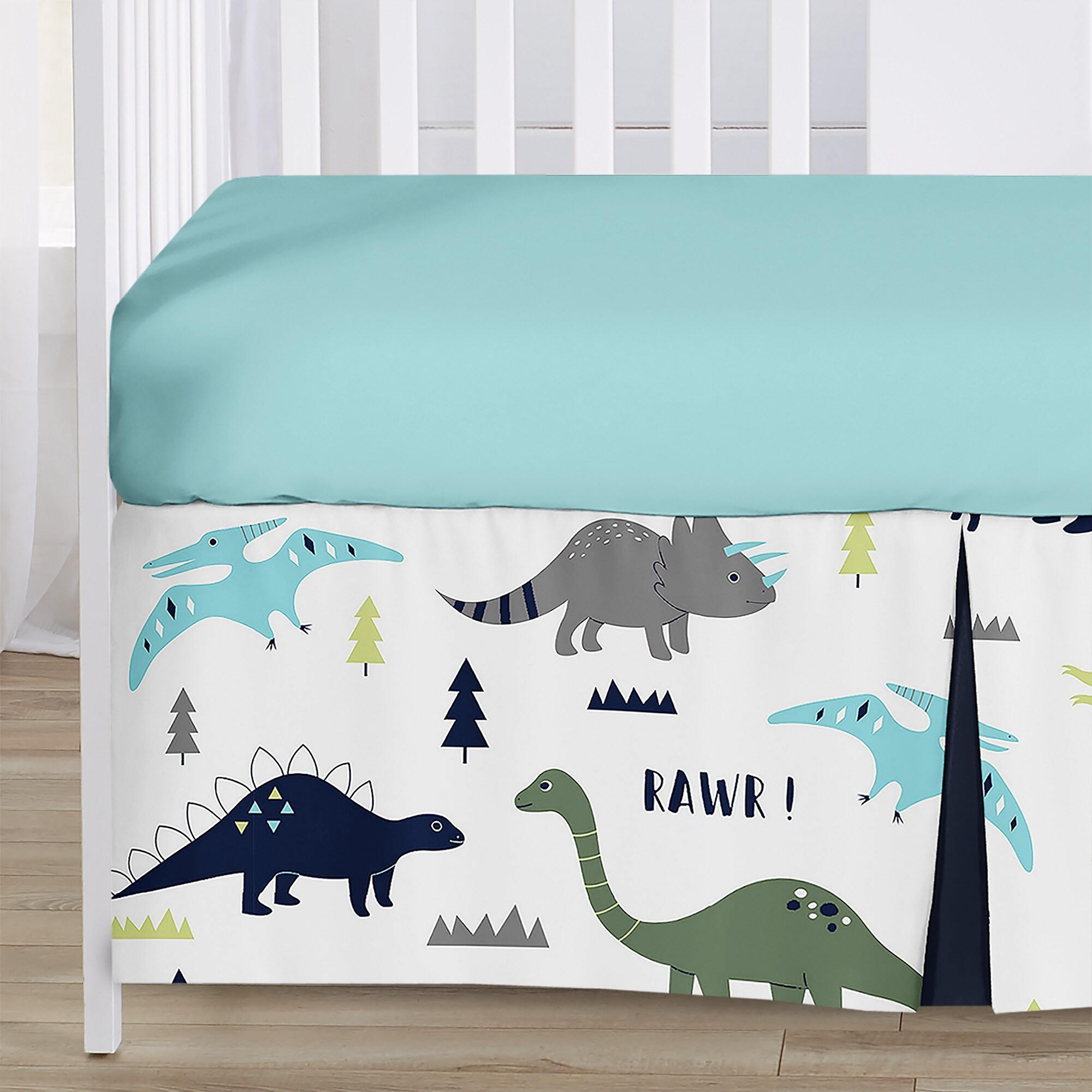 Sweet jojo dinosaur crib bedding sale