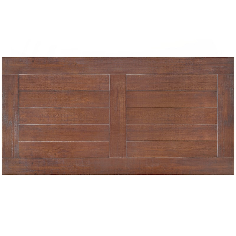 Farmhouse Coffee Table, Crafted with Heavy Planked Top & Square Baluster Legs