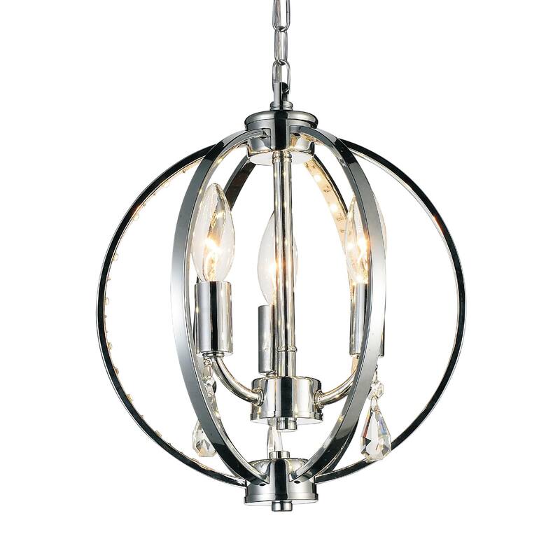 Abia 3 Light Up Mini Pendant With Chrome Finish - Chrome