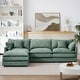 preview thumbnail 54 of 117, 3-Seater Comfy Cloud Couches with Movable Ottoman Mint Green