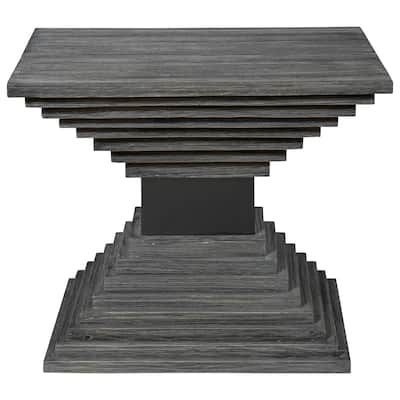 Uttermost 25288 22" Wide Plywood, Steel, and Wood End Table