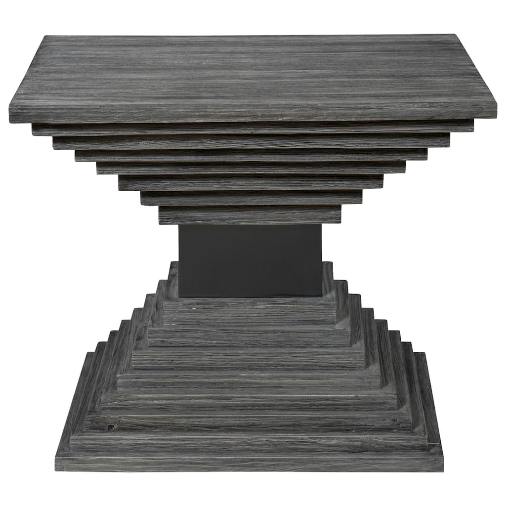 Uttermost 25288 22" Wide Plywood, Steel, and Wood End Table