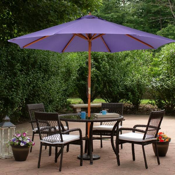 8 patio umbrella with wooden pole CASUNER 9ft Umbrella, Outdoor Umbrella, Wood Market Umbrella, Patio Wood Pulley Lift for Garden, Yard, Deck, Pool, Market (GREEN) : Patio, Lawn & Garden inch or four 9' Ft 8 Ribs Patio