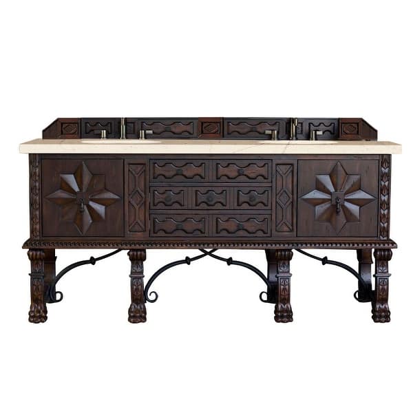 slide 2 of 35, James Martin Vanities Balmoral 72" Double Vanity, Antique Walnut