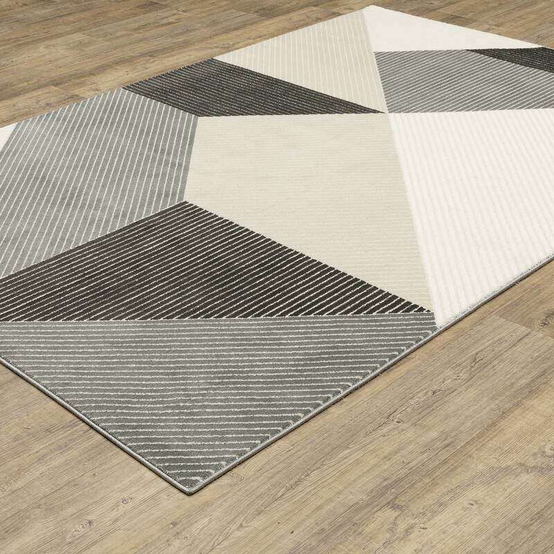 Style Haven Ripley Modern Geometric Mixed Pile Area Rug