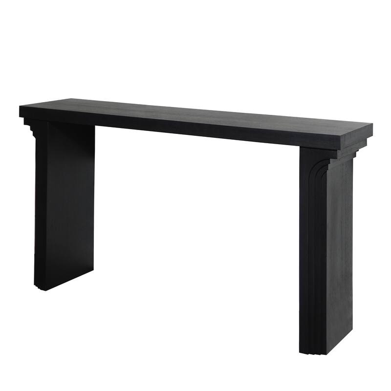 Modern Minimalist Wooden Console Table, Hallway Tables with Curved Legs