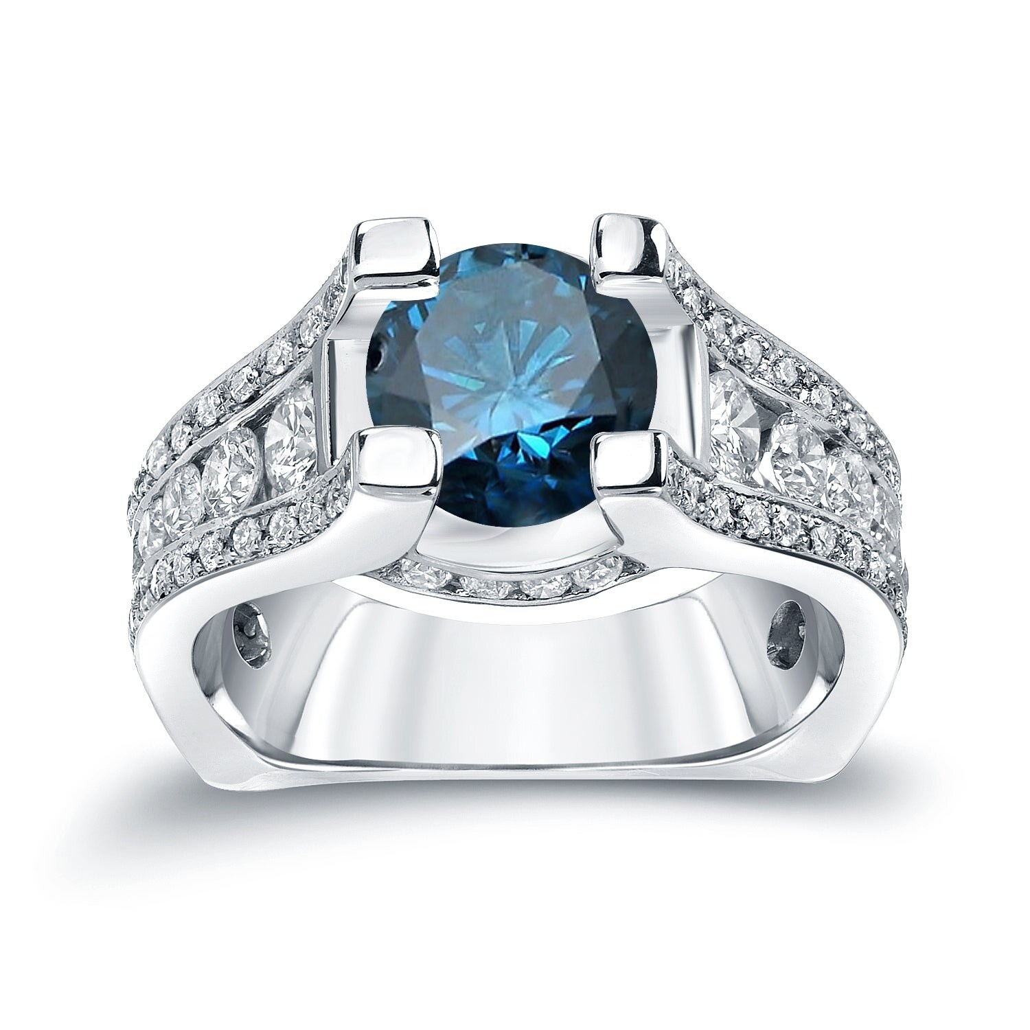 Details about 3.80 Ct Designer Blue Diamond Engagement Ring Great Sparkle & Luster ! Details about 3.80 Ct Designer Blue Diamond Engagement Ring Great Sparkle & Luster !