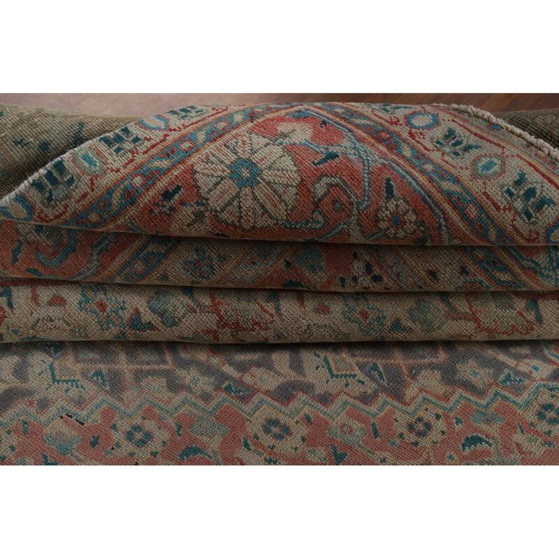 Tabriz Persian Vintage Area Rug Handmade Wool Carpet - 8'5" x 10'10"