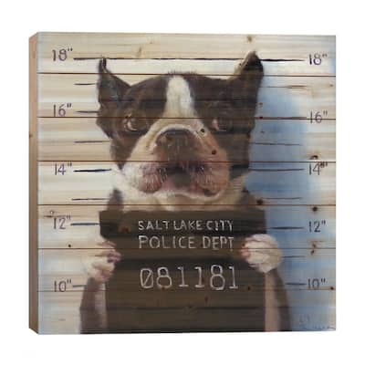 Mug Shot Print On Wood by Lucia Heffernan - Multi-Color
