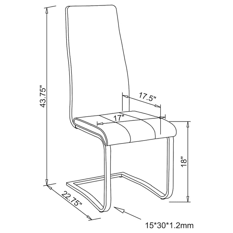 Montclair White Upholstered Dining Side Chair (Set of 4)