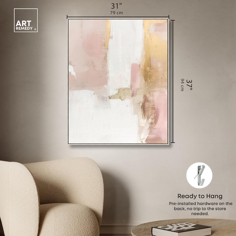 Blush Gold Shimmer I Canvas by Art Remedy