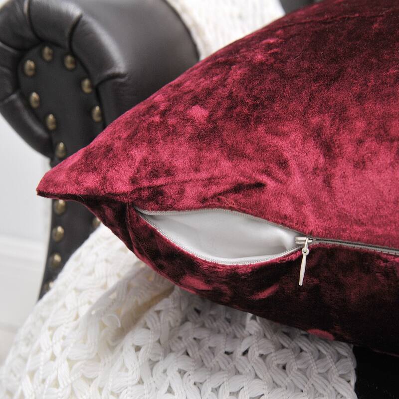 Rancho Crushed Velvet Throw Pillow Cover Set, NO INSERT