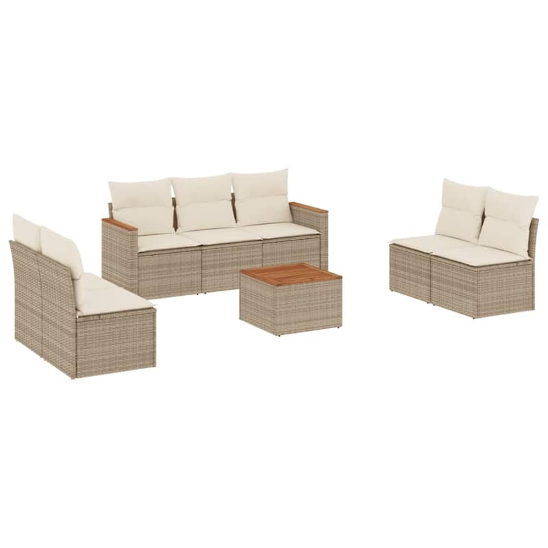 vidaXL Garden Sofa Set Black - 24.4 x 24.2 x 27.2