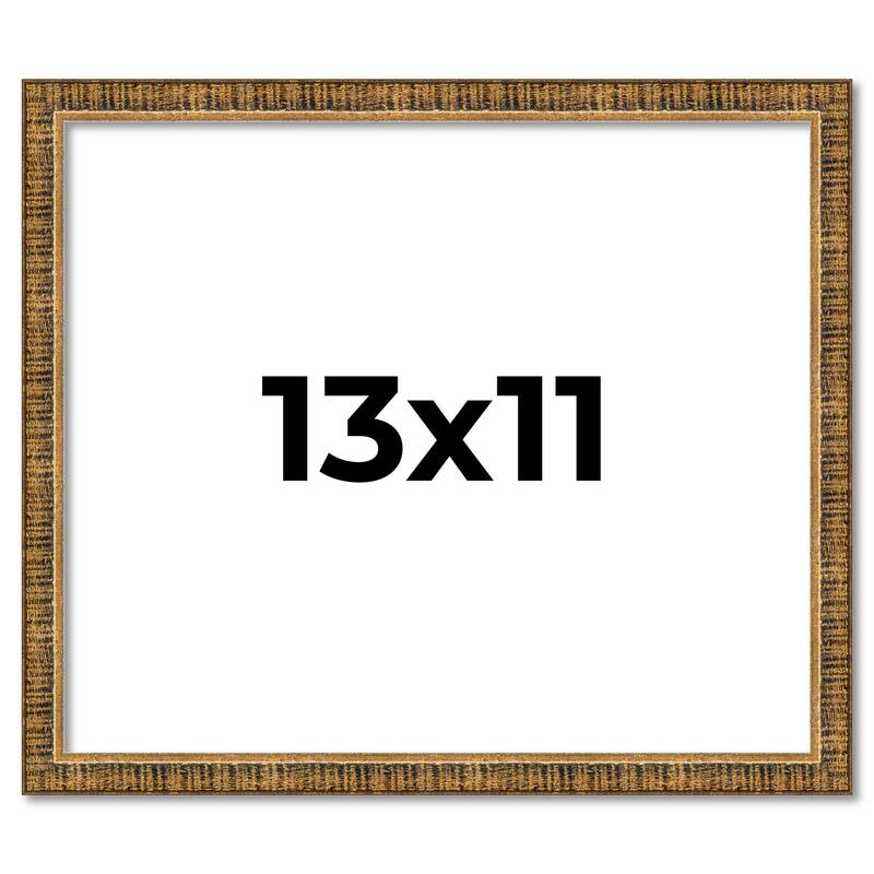 13x11 Frame Gold Solid Wood Picture Frame - Complete Modern Photo