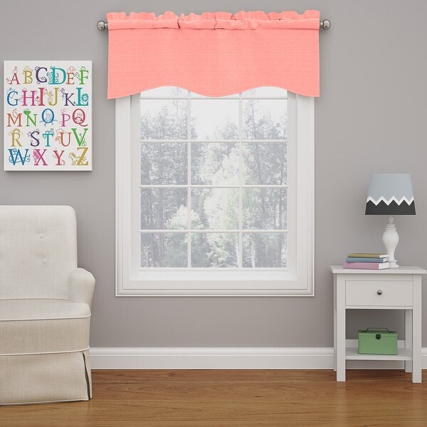 Grey/Pink BabyDoll 8100val Croco Minky Window Valance 