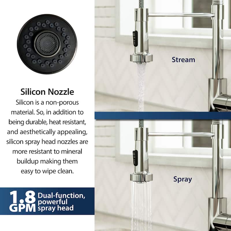 Karran Kadira Single-Handle Pull-Down Sprayer Kitchen Faucet