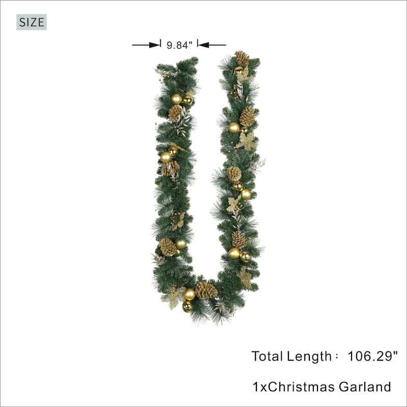 Artificial Versatile Green Christmas Garland with 30 Pine Needles